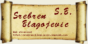 Srebren Blagojević vizit kartica